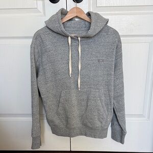 Figs Men's Heather Gray Hoodie with Cream Drawcords